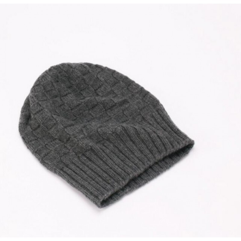 Pure Cashmere Hat Gray Lined Winter Cashmere Hat 